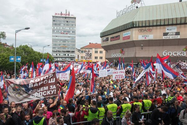 The pro government demonstration. Photo: Nya Tider