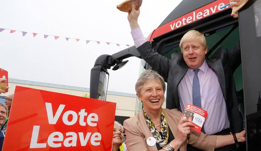 Boris Johnson, Lämna-kampanjens företrädare. Foto: Facebook